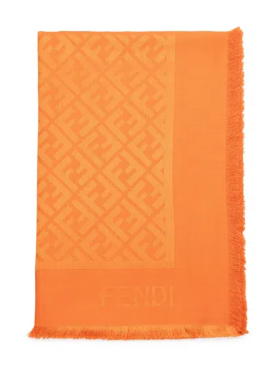 Fendi Women Ff Wool And Silk Scarf In Multicolor