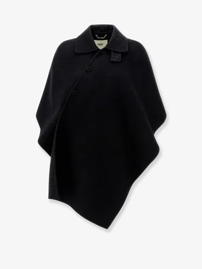 FENDI FENDI WOMEN FF WOOL CAPE
