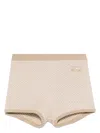 Fendi Ff Wool Shorts In Beige