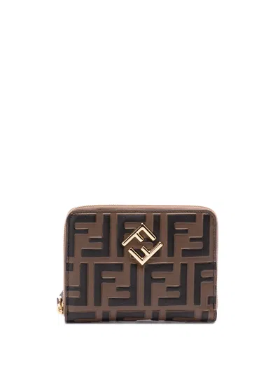 FENDI FENDI WOMEN `FF` ZIP AROUND WALLET