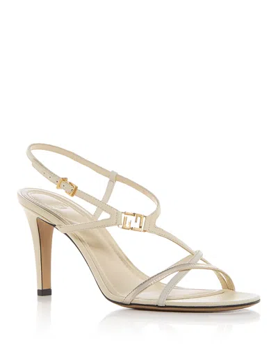Fendi Women's Ffold Strappy Sandals In Neutral