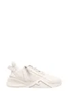Fendi Ivory Leather And Fabric Flow Sneakers