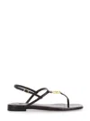 Fendi Women Fold Leather Sandals With Reptile Effect