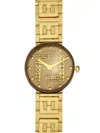 Fendi Women's Forever 19mm Ip Goldtone Stainless Steel Bracelet Watch In Sapphire