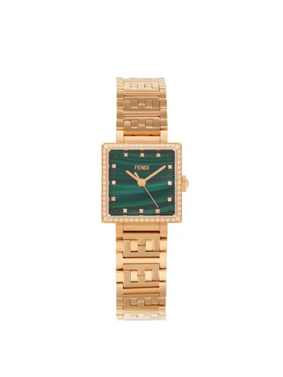 Fendi Women's Forever  23mm Ip Rose Goldtone & Diamond Bracelet Watch