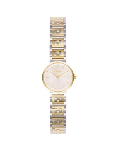 Fendi Women's Forever  Two-tone Stainless Steel & 0.02 Tcw Diamond Bracelet Watch/19mm In Multi