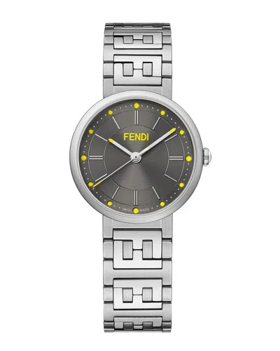 Fendi Women's Forever  29mm Stainless Steel Bracelet Watch In Grey