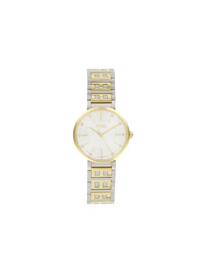 Fendi Women's Forever Stainless Steel & 0.06 Tcw Diamond Bracelet Watch/29mm In Two Tone