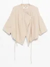 Fendi Women Ff Cotton And Linen Jacket In Neutral
