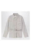 Fendi Beige Denim Go-to Jacket In Brown