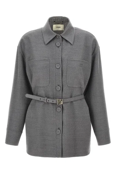 Fendi Women 'go-to' Jacket In Grey