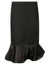 Fendi Women Grain De Poudre Midi Skirt In Black