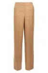 Fendi Tailored Trousers With Pockets And Crease In Brown