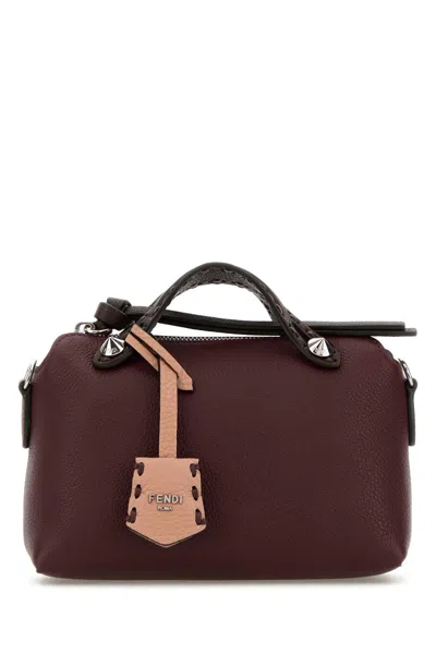 Fendi Women Grape Leather Mini By The Way Handbag In Purple