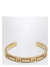 Fendi Graphy Bracelet In Camel Coloured Leather Women In Metal
