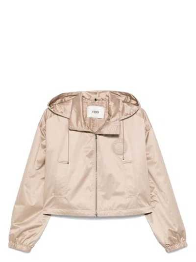 FENDI WOMEN'S HOODED WINDBREAKER