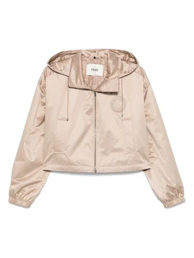 FENDI FENDI WOMEN HOODED WINDBREAKER
