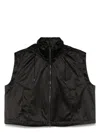Fendi Sleeveless Hooded Vest With Drawstring Hem In Black