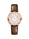 FENDI WOMEN'S ISHINE 38MM TWO TONE 18K ROSE GOLDPLATED & STAINLESS STEEL, TOPAZ, BLACK SPINEL, MOTHER OF P