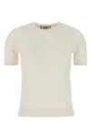 Fendi Maglione In Misto Cotone Avorio  Donna