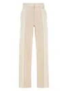 Fendi Women Two-tone Denim Jeans In White