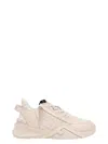 Fendi Ivory Leather And Fabric Flow Sneakers