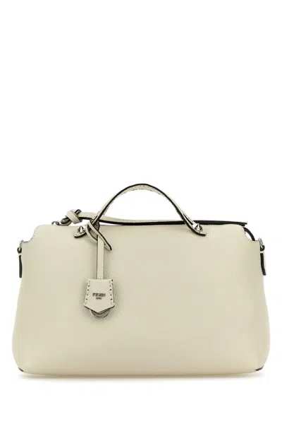 FENDI FENDI WOMEN IVORY LEATHER LARGE BY THE WAY HANDBAG