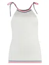 Fendi Ivory Viscose Blend Top In White