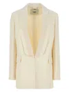 Fendi Wool Blend Blazer With Flap Pockets