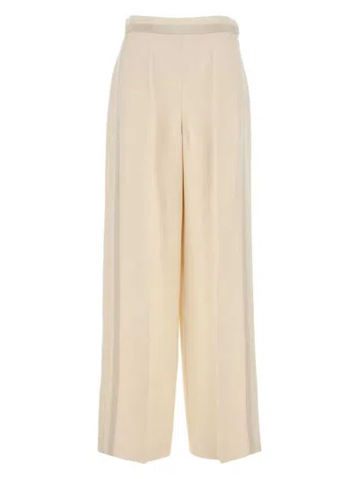 FENDI WOMEN'S IVORY WOOL BLEND PANT