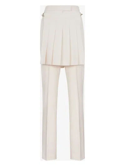 Fendi Women's Ivory Wool Pant