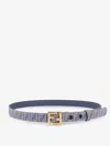 Fendi Monogram Pattern Belt With Gold-tone Hardware