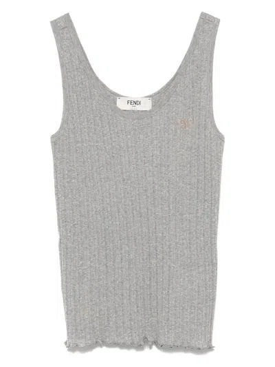 FENDI WOMEN'S JERSEY TANK TOP