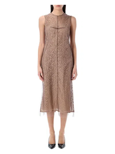 FENDI WOMEN'S LACE MIDI DRESS