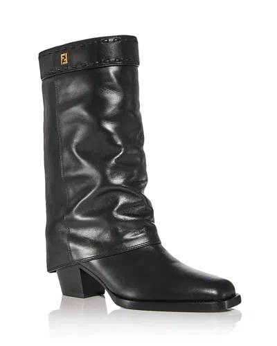 Fendi Women's Leather Boots In Black
