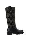 Fendi Women Leather Boots In Black