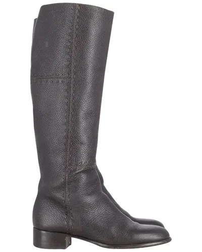 Pre-owned Fendi Women's Leather Knee Length Boot (authentic Pre-loved)