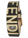 Fendi Women Leather Watch In Gold