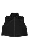 Fendi Women Leisure Hooded Vest Logo In Black