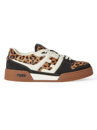 FENDI WOMEN'S LEOPARD MATCH SNEAKERS