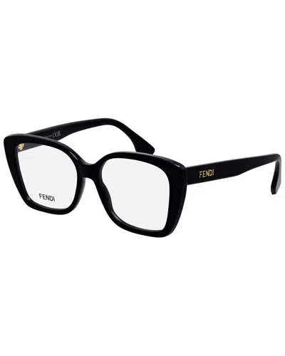 Fendi Women's Lettering 54mm Optical Frames In Black
