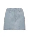 Fendi Women Light Blue Denim Miniskirt In Blue