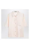 Fendi Ff Pattern Silk Shirt In Pink