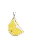 Fendi White And Yellow Leather Charm In Yellow