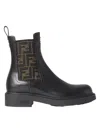 Fendi Chelsea Bootie With Ff Elastic Band Boots Black In Black