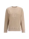 Fendi Felpa Oversize In Cotone Cappuccino  Donna