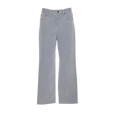 Fendi Women Long Denim Jeans In Blue