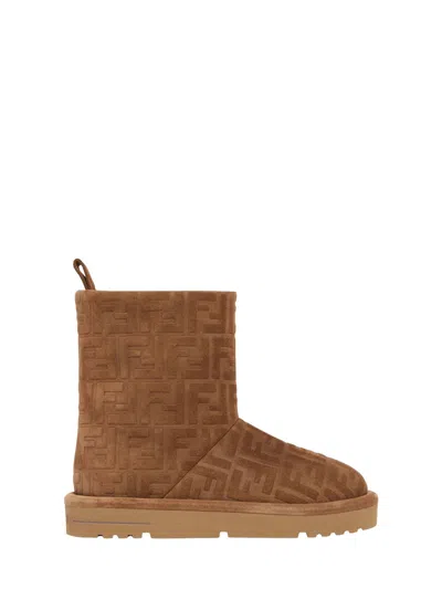 Fendi Women Low Après-ski Boot In Brown