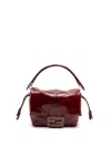 Fendi Burgundy Inlaid Hagfish Leather Mini-bag In Burgundy