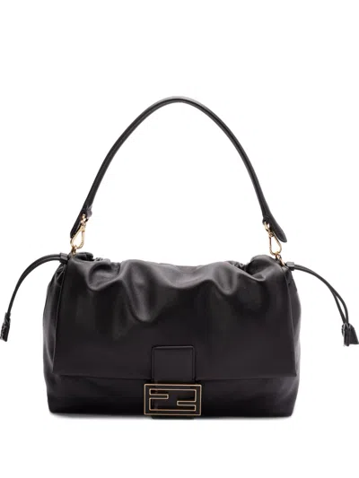 Fendi Women Mamma Baguette Large Leather Shoulder Bag In Multicolor
